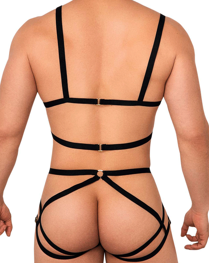 Candyman 99635 Strappy Harness Set Black