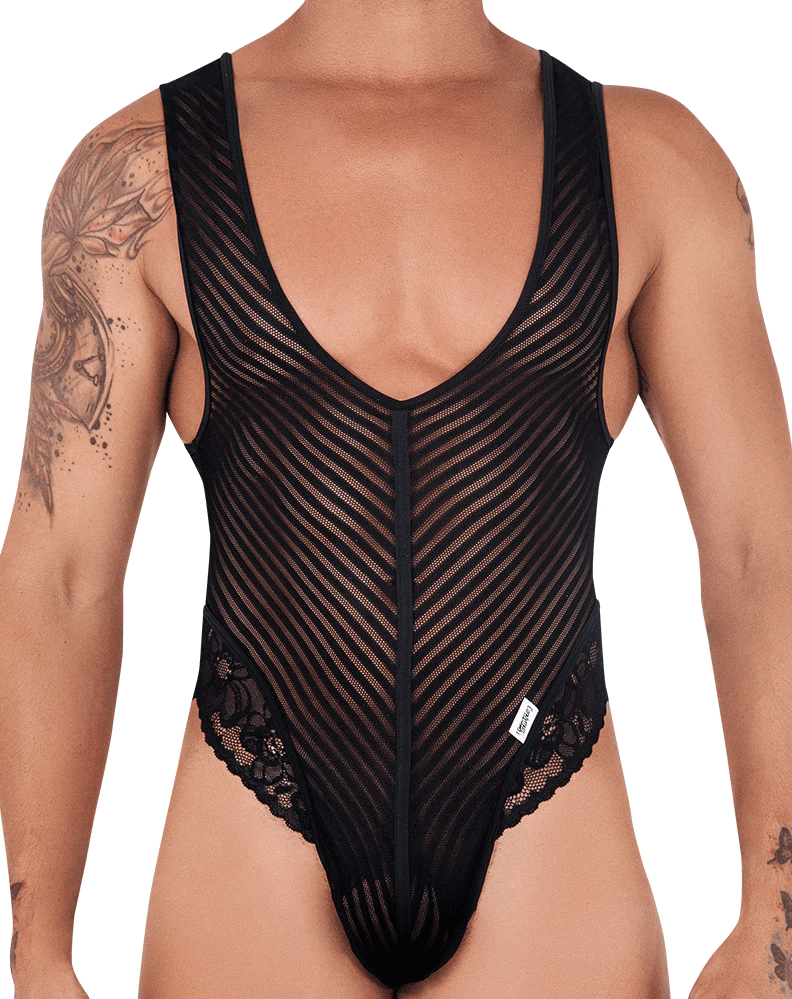 Candyman 99522 Lace-mesh Bodysuit Thong Black – Steven Even - Men's  Underwear Store