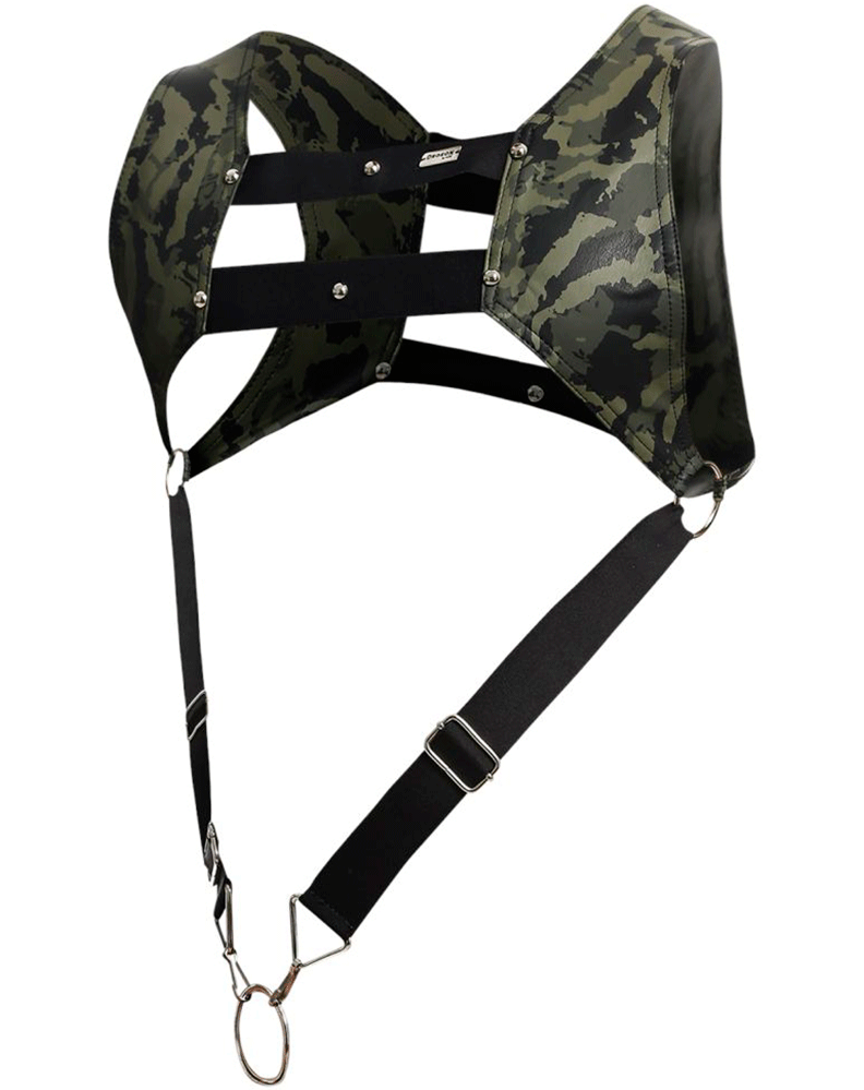Malebasics Dmbl08 Dngeon Croptop Cockring Harness Army