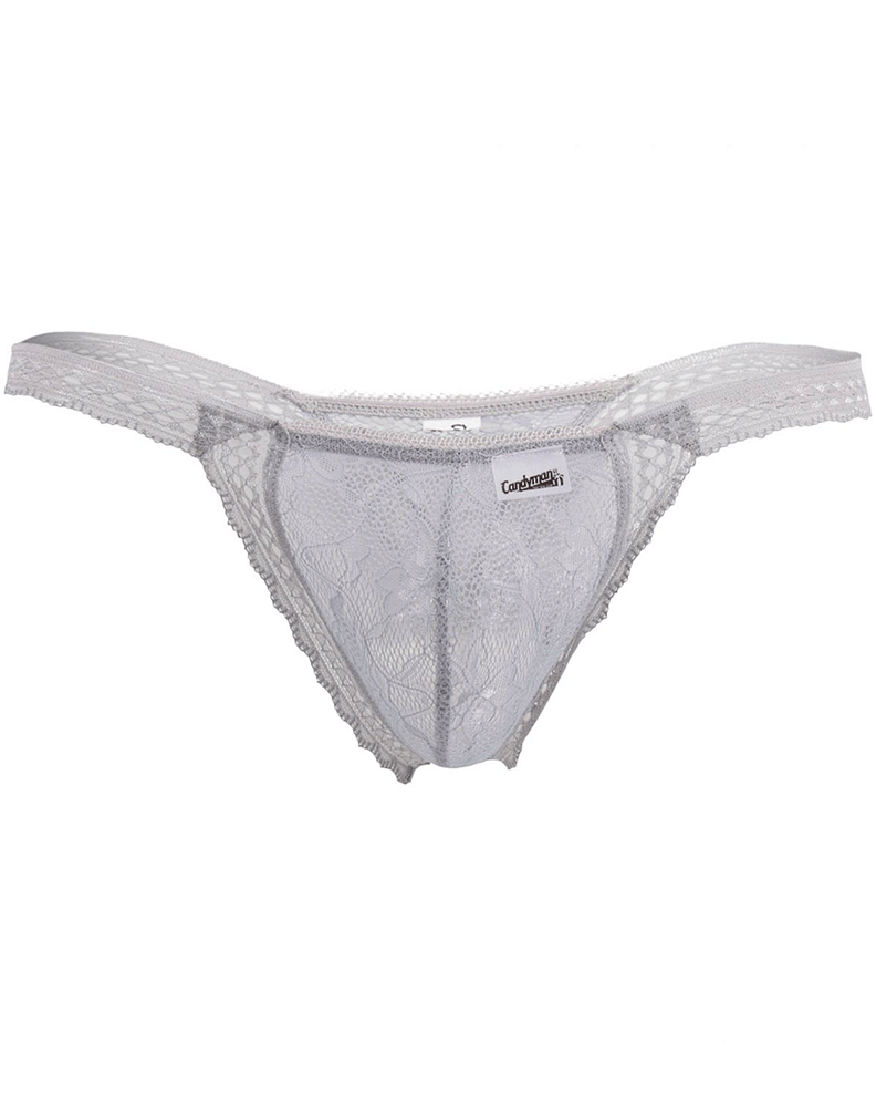 Candyman 99420 Double Lace Thongs Gray