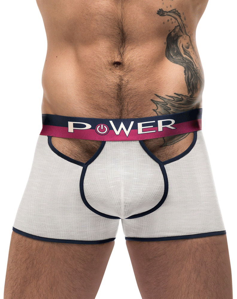 Male Power 141-246 French Terry Cutout Short Ivory