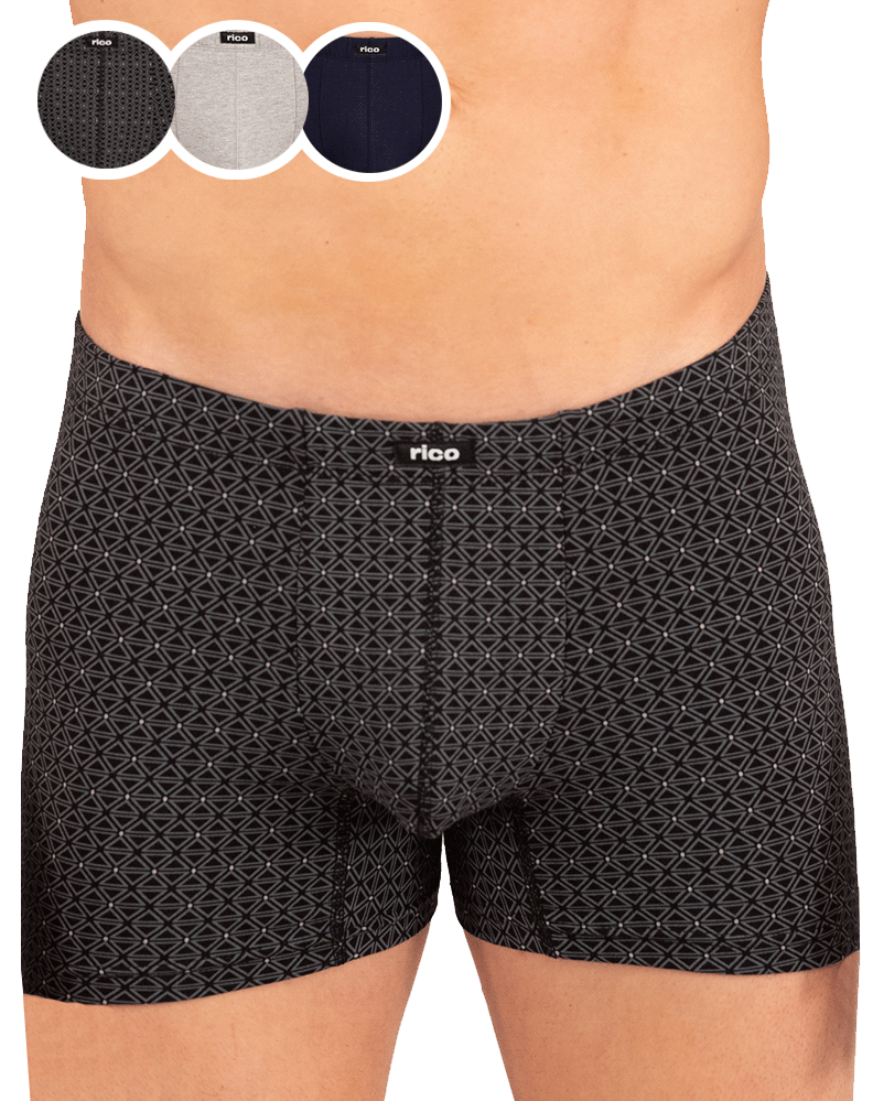 Rico 250709 3pk Stripes Boxer Briefs Black gray Steven Even