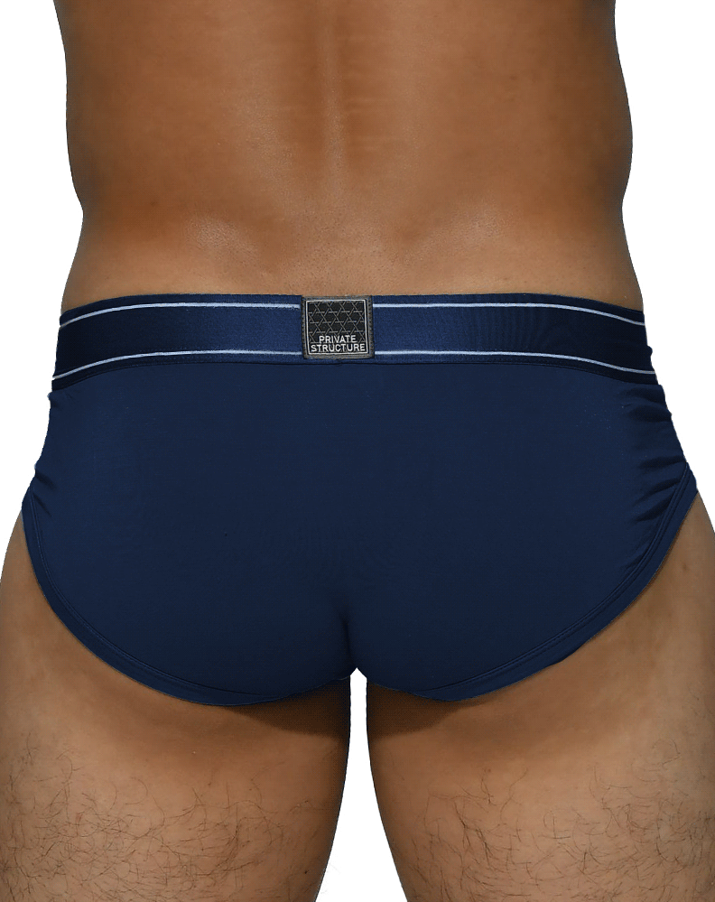 Private Structure Pbuz3748 Platinum Bamboo Contour Briefs Air Force Blue