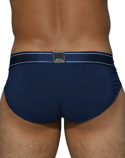 Private Structure Pbuz3748 Platinum Bamboo Contour Briefs Air Force Blue