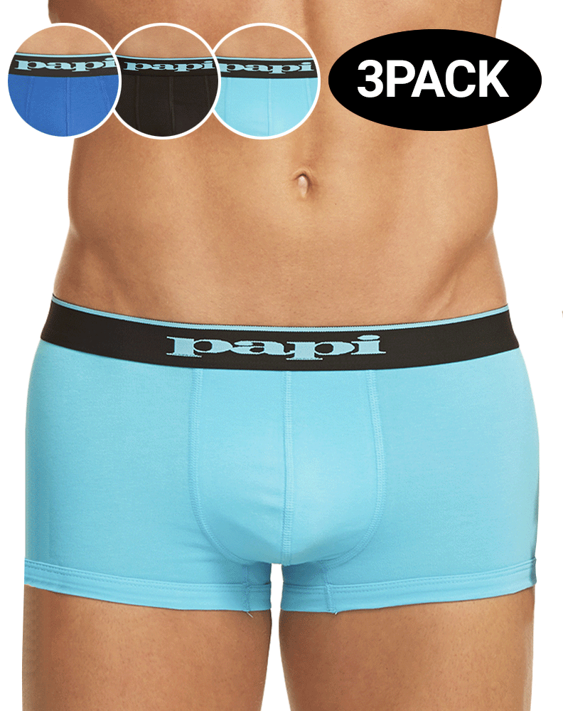 Papi 980501-941 3pk Cotton Stretch Brazilian Solids Black-cobalt-blue –  Steven Even - Men's Underwear Store