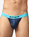 Papi Umpa051 Fashion Microflex Brazilian Jockstrap Blue Pixel Print