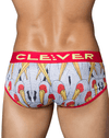 Clever 5340 Matches Piping Briefs White