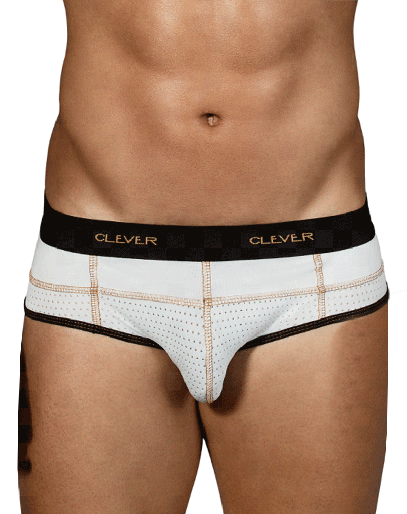 Clever 5317 Sweetness Piping Briefs White