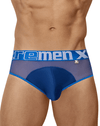 Xtremen 91059 Peekaboo Mesh Briefs Blue